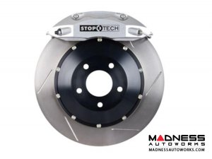 MINI Cooper/ Cooper S Front Big Brake Kit by Stop Tech - ST40 Silver Calipers/ Slotted Rotors 328mmx28mm (R52/ 56)